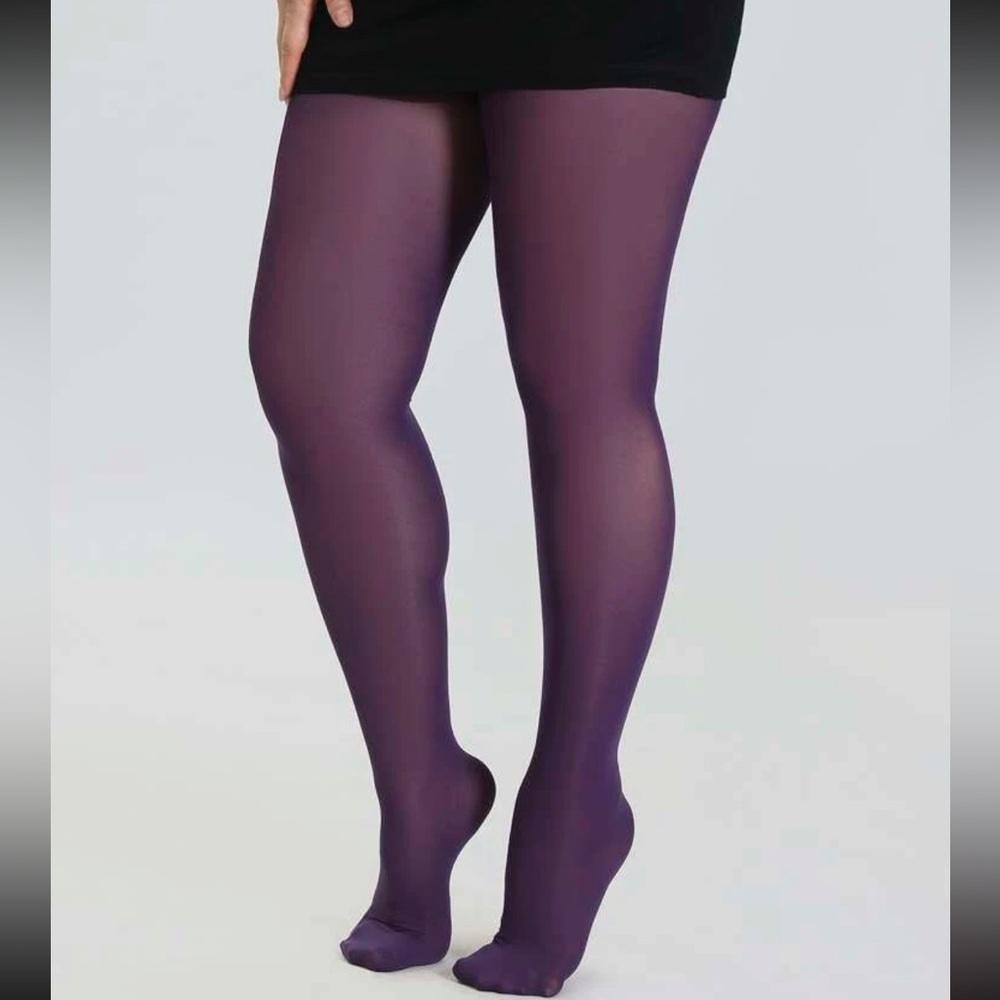 Plus Size Solid Minimalist Tights - image 2